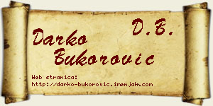 Darko Bukorović vizit kartica